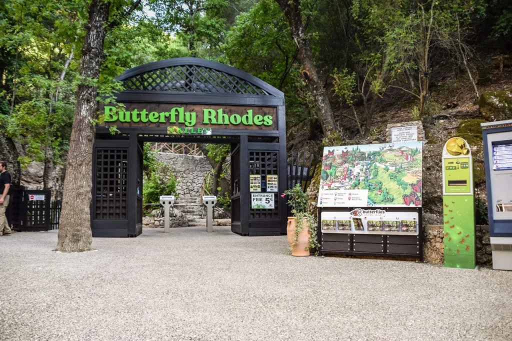 Entrance to the Valley of the Butterflies, Rhodes