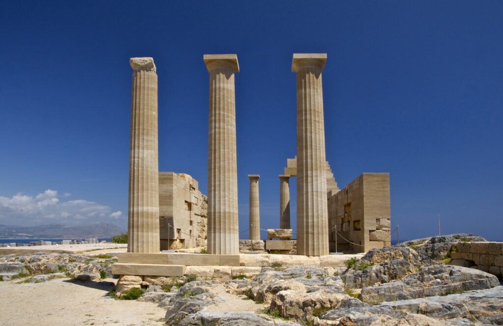 Columns of the Temple of Athena Lindia, Lindos